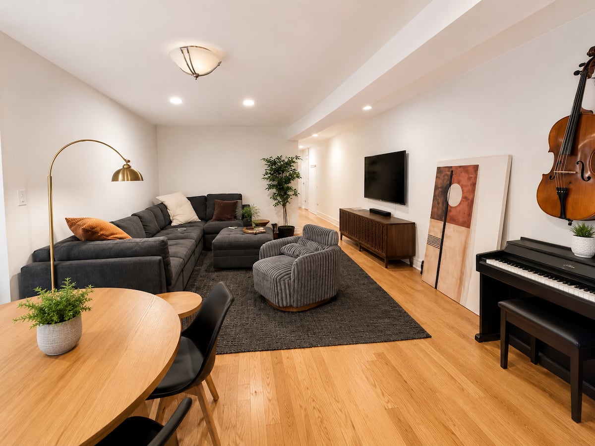 Spacious living room